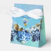 Shades of Blue Waterverf Hydrangeas Bedankdoosjes (Voorkant Zijde)