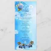 Shades of Blue Waterverf Hydrangeas Menu (Voorkant)