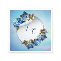 Shades of Blue Waterverf Hydrangeas