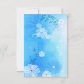 Shades of Blue Waterverf HydrangeasHartelijk dank, RSVP Kaartje (Achterkant)