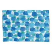 Shades of Blue Waterverf Strokes Original Design Kussensloop (Voorkant)