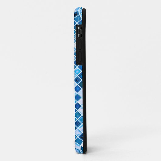 Shades of Blue 'Watery' Mosaic Tiles Pattern Case-Mate iPhone Case (Achterkant/links)