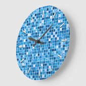 Shades of Blue 'Watery' Mosaic Tiles Pattern Grote Klok (Hoek)