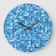 Shades of Blue 'Watery' Mosaic Tiles Pattern