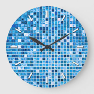 Shades of Blue 'Watery' Mosaic Tiles Pattern Grote Klok