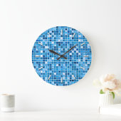 Shades of Blue 'Watery' Mosaic Tiles Pattern Grote Klok (Huis)