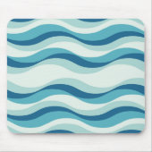 Shades of Blue Waves Pattern Muismat (Voorkant)