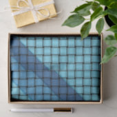 Shades of Blue Weave - Weefselpapier Tissuepapier (Geschenk)