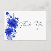 Shades of Blue Wedding Bedankt Informatiekaartje (Voorkant)