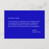 Shades of Blue Wedding Bedankt Informatiekaartje (Achterkant)