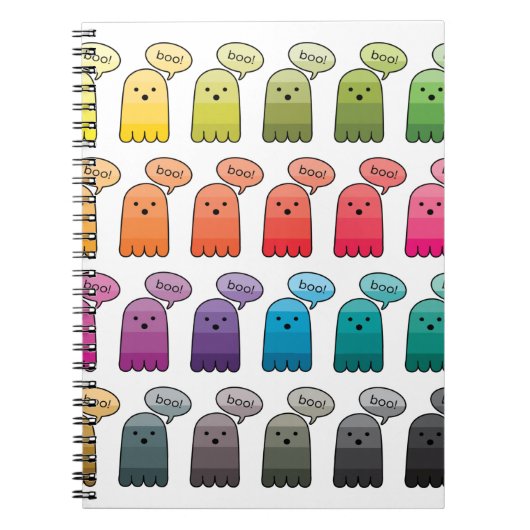 Shades of Boo Ghost Halloween Notitieboek (Voorkant)