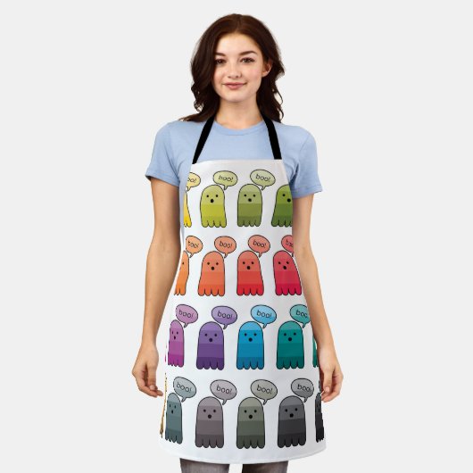 Shades of Boo Ghost Halloween Schort (Gedragen)