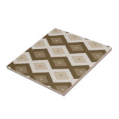 Shades of brown diamond pattern tegeltje (Zijkant)