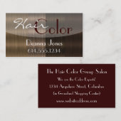Shades of Brown Hair 4 Colour Salon Visitekaartjes (Voorkant / Achterkant)