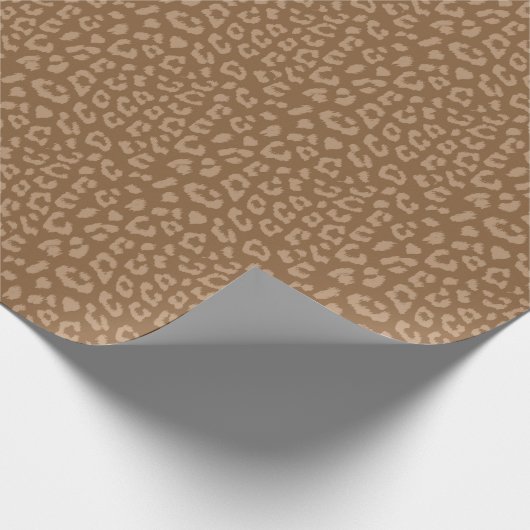 Shades of Brown Leopard Print Pattern Cadeaupapier (Hoek)