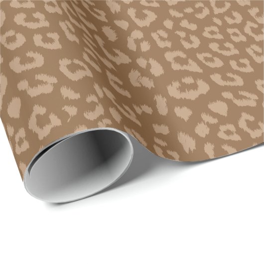 Shades of Brown Leopard Print Pattern Cadeaupapier (Rol Hoek)
