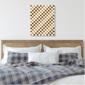 Shades of Brown Polka Dots van Shirley Taylor Canvas Afdruk (Insitu (Slaapkamer))