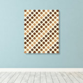 Shades of Brown Polka Dots van Shirley Taylor Canvas Afdruk (Insitu (Houten vloer))