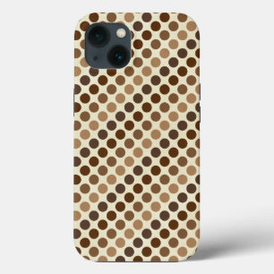 Shades of Brown Polka Dots van Shirley Taylor Case-Mate iPhone Case
