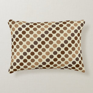 Shades of Brown Polka Dots van Shirley Taylor Decoratief Kussen