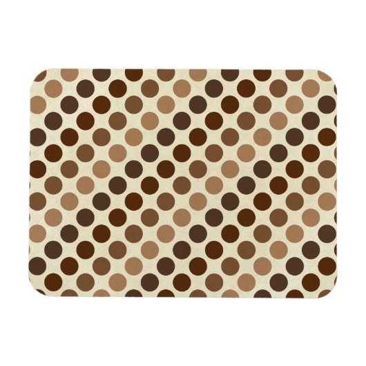 Shades of Brown Polka Dots van Shirley Taylor Magneet (Horizontaal)