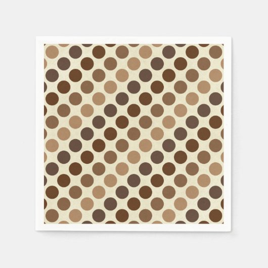 Shades of Brown Polka Dots van Shirley Taylor Servetten (Voorkant)