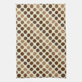 Shades of Brown Polka Dots van Shirley Taylor Theedoek (Verticaal)