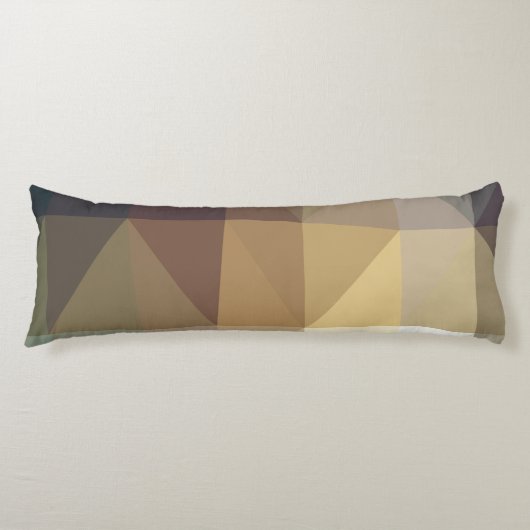 Shades of Brown Triangle Abstract Lichaamskussen (Voorkant)