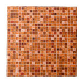 Shades of Copper Tan 'Watery' mosaic Tile Pattern Tegeltje (Voorkant)