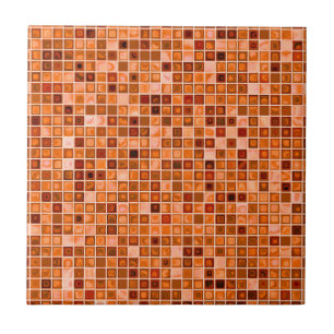Shades of Copper Tan 'Watery' mosaic Tile Pattern Tegeltje