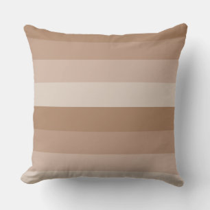Shades of Creamy Brown Stripes Buitenkussen