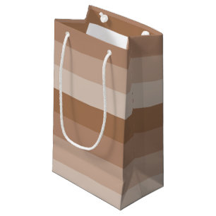 Shades of Creamy Brown Stripes Klein Cadeauzakje