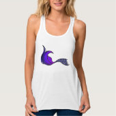Shades of Dark Paarse Mermaid Tail Tanktop (Voorkant)