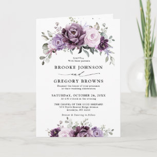 Shades of Dusty Paars Blooms Moody Floral Wedding