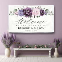 Shades of Dusty Paars Floral Wedding Welcome