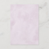 Shades of Dusty Paarse Bloom Bloemen Bruiloft Deta Informatiekaartje (Achterkant)