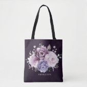 Shades of Dusty Paarse Blooms Bruidsmeisje Tote Bag (Voorkant)