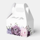 Shades of Dusty Paarse Blooms Floral Vrijgezellenf Bedankdoosjes (Voorkant Zijde)
