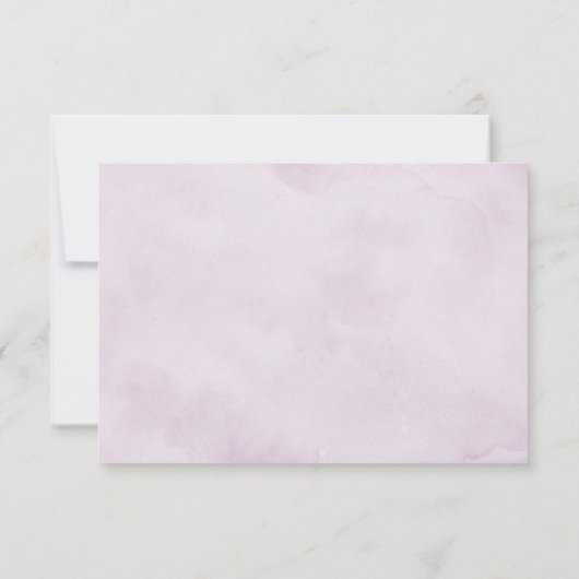 Shades of Dusty Paarse Blooms Geometric Wedding Bedankkaart (Achterkant)