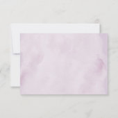 Shades of Dusty Paarse Blooms Geometric Wedding RS RSVP Kaartje (Achterkant)