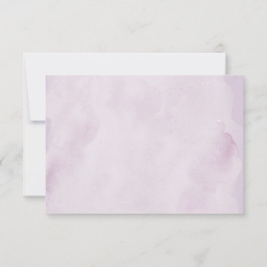 Shades of Dusty Paarse Blooms Geometric Wedding RS RSVP Kaartje (Achterkant)