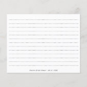 Shades of Dusty Paarse Blooms Wedding Recipe card (Achterkant)