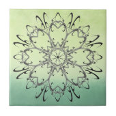 Shades of Green Black Motif Ceramic Tile Tegeltje (Voorkant)