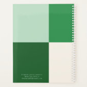 Shades of Green Bold Year Color Block Planner (Achterkant)
