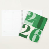 Shades of Green Bold Year Color Block Planner (Display)
