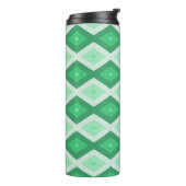 Shades of green diamond pattern thermosbeker (Gedraaid links)