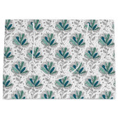 Shades of Green Floral Abstract Doodle Art Style  Groot Cadeauzakje (Voorkant)