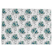 Shades of Green Floral Abstract Doodle Art Style  Groot Cadeauzakje (Achterkant)