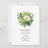 Shades of Green Floral Vrijgezellenfeest Kaart (Voorkant)