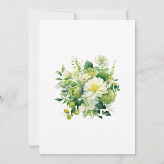 Shades of Green Floral Vrijgezellenfeest Kaart (Achterkant)